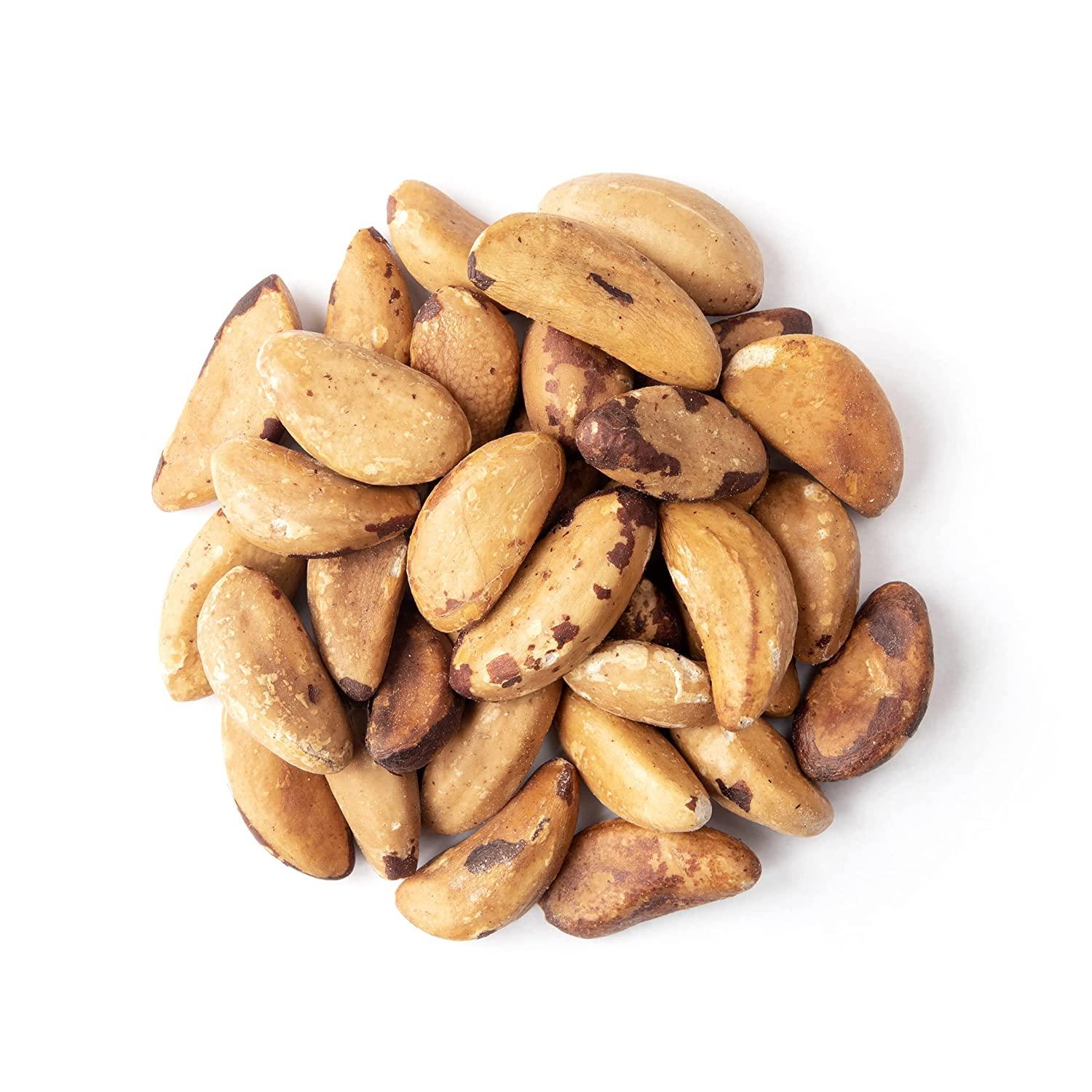 Organic Dry Roasted Brazil Nuts with Himalayan Salt, 1 Pound NonGMO