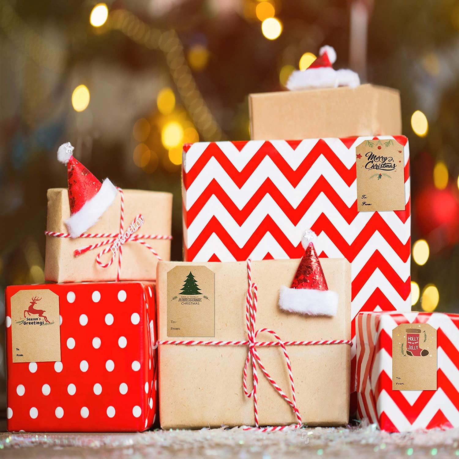 Christmas gift tags adhesive clearance