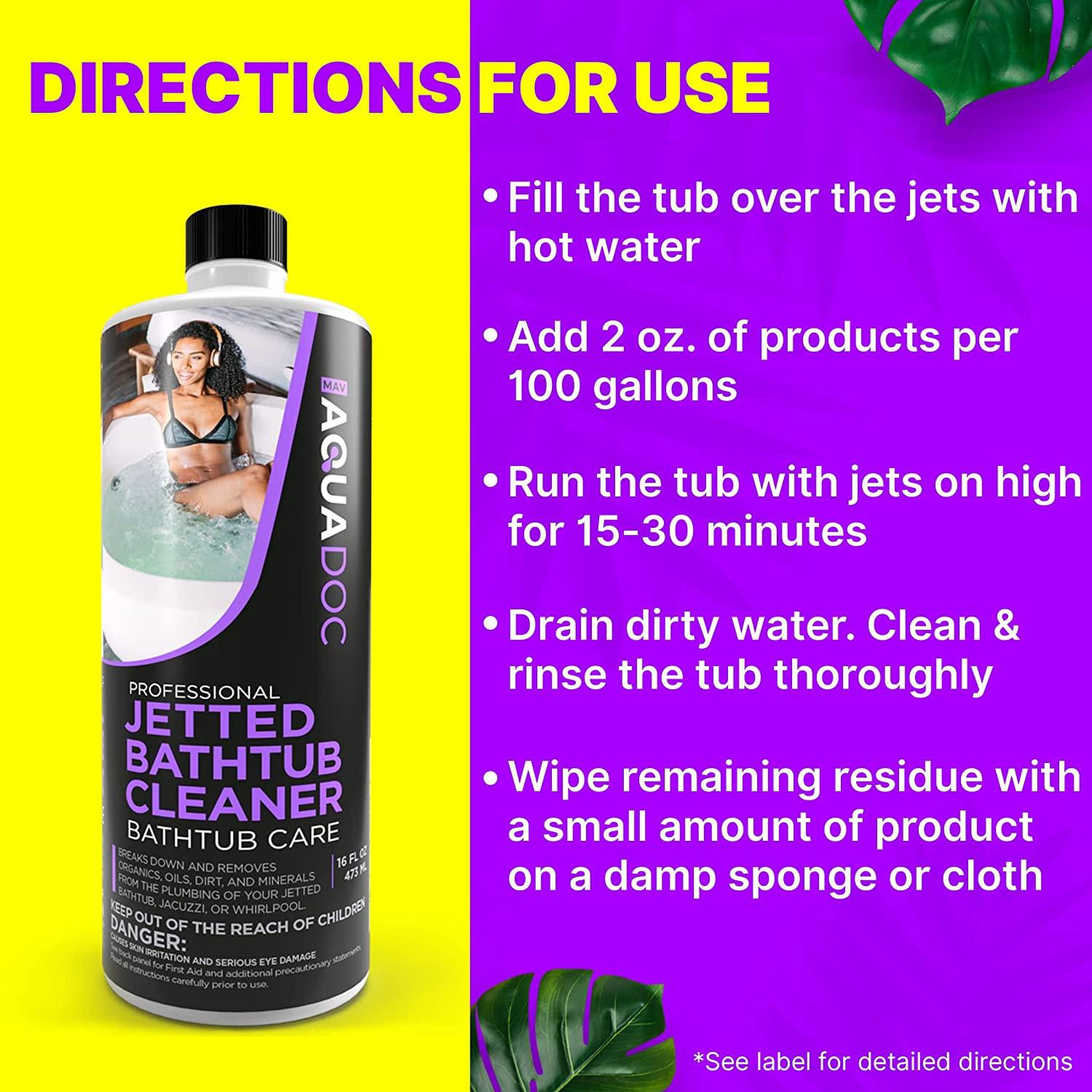 AquaDoc Jetted Bathtub Cleaner Bathtub Jet Cleaner & Spa Cleaner