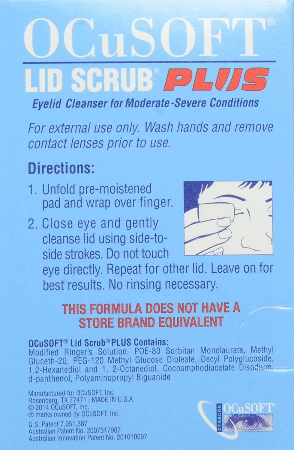 OCuSOFT Lid Scrub Plus PreMoistened Pads, 30 Count 30 Count (Pack of 1)