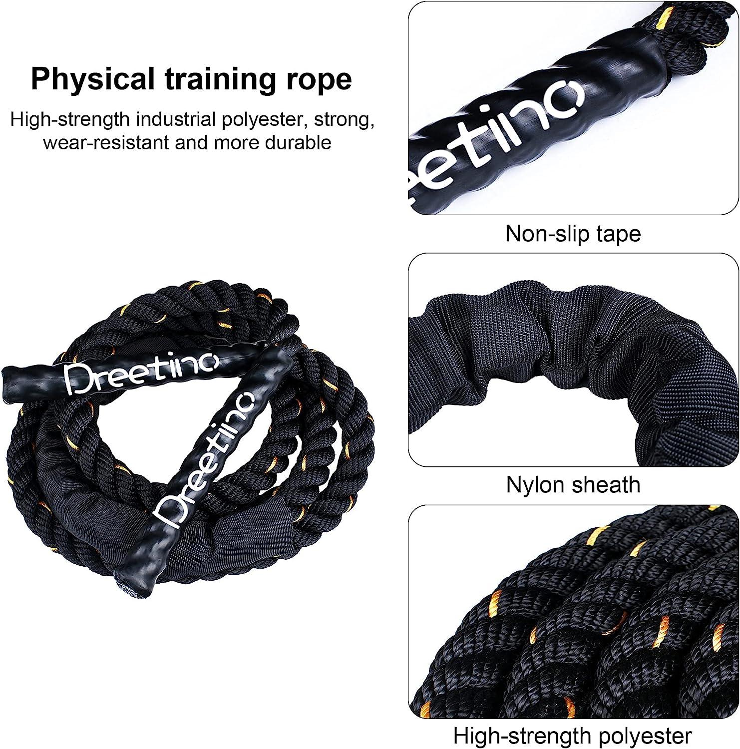 XPEED Gym Workout Rope Heavy Battle Rope 30 Feet Exercise Rope Fitness Strength Training Battle Rope Battling Rope