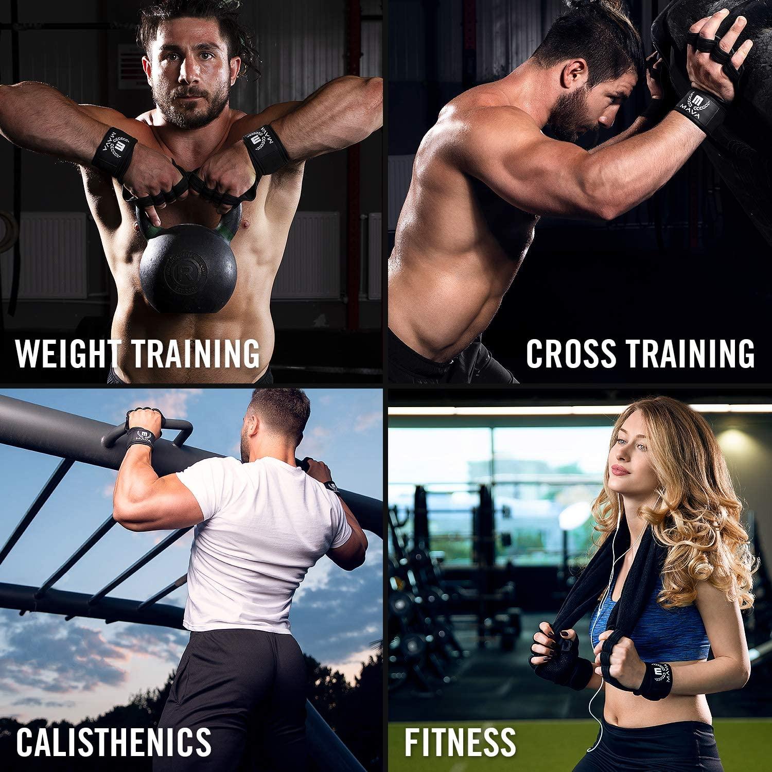 Mava Sports Ventilated Workout Gloves with Integrated Wrist Wraps and