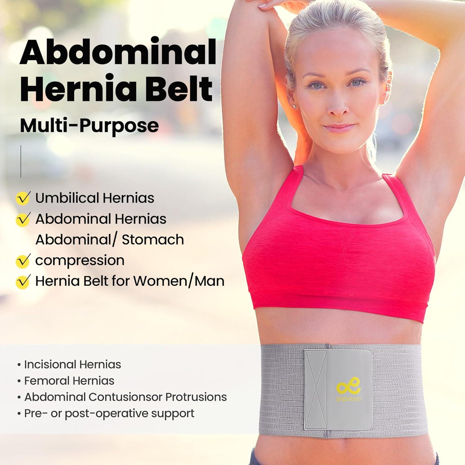 Umbilical hernia belt for men/women. Hernia support for men with