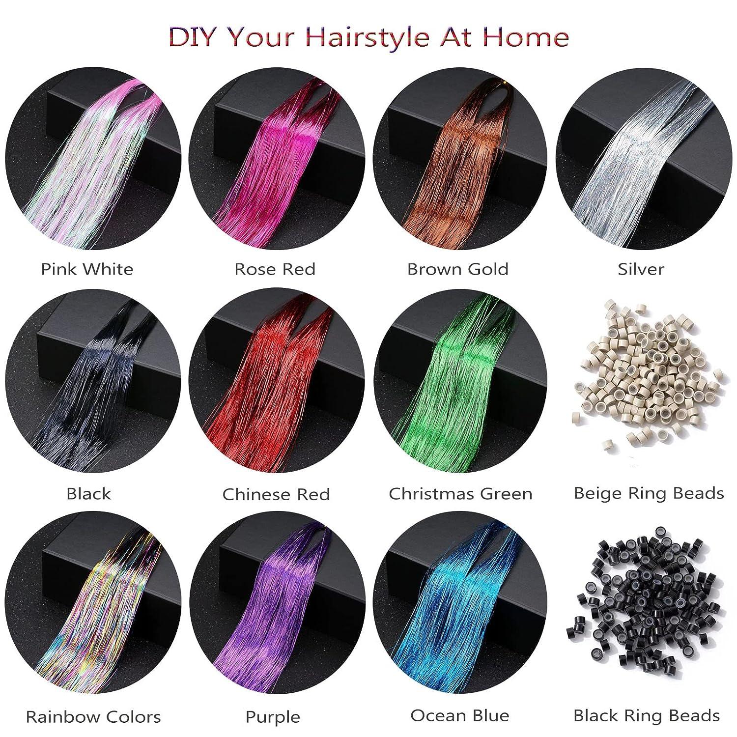 Glitter Hair Extensions Sparkling Shiny Hair Tensile for Women - China Hair  Wigs and Hair Extensions price