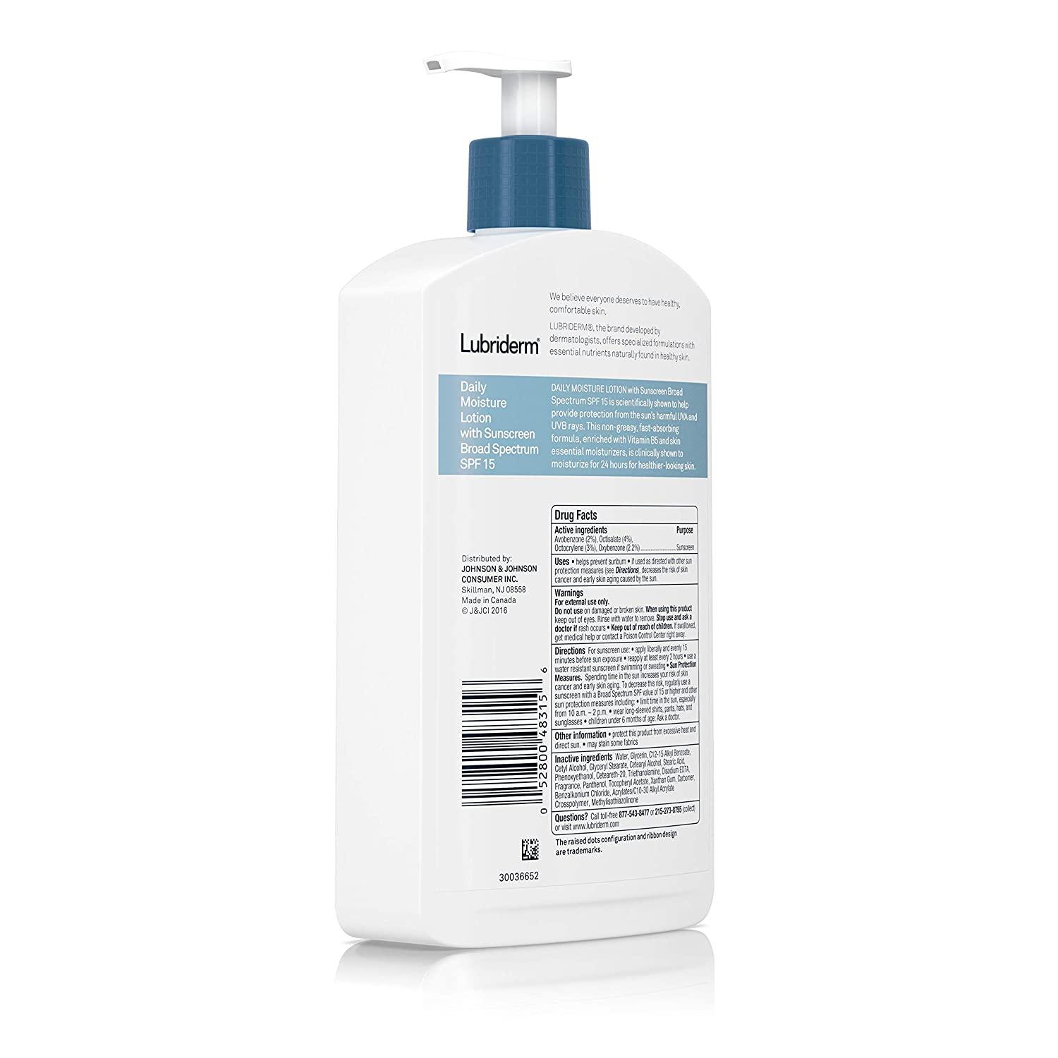 Buy Lubriderm Daily Moisture Lotion with SPF 15 13.5 fl oz (400 ml