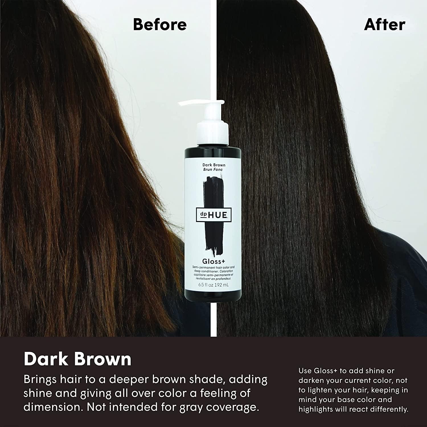 dpHUE Gloss+ Dark Brown SemiPermanent Hair Color & Conditioner, 6.5 oz