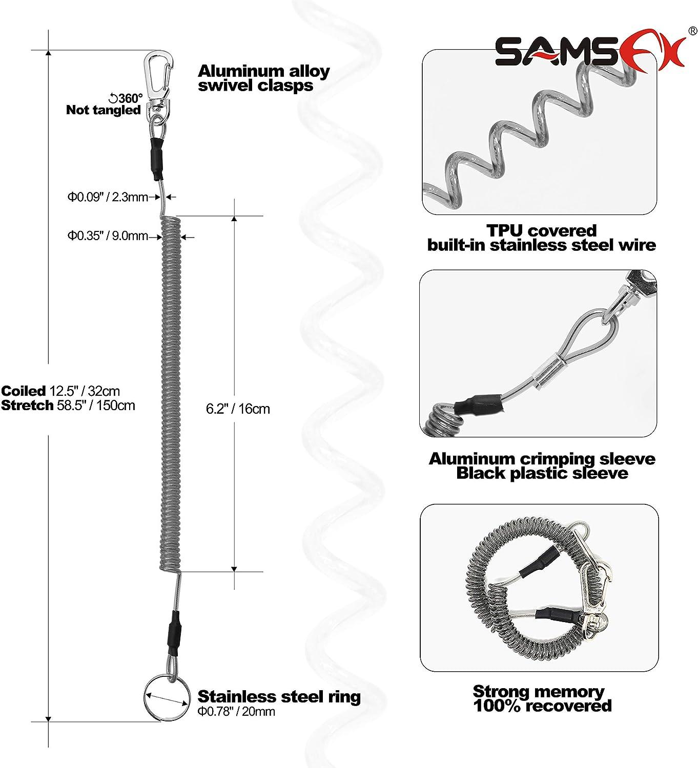 SAMSFX Locking Fishing Pliers Saltwater Resistant Teflon Coated