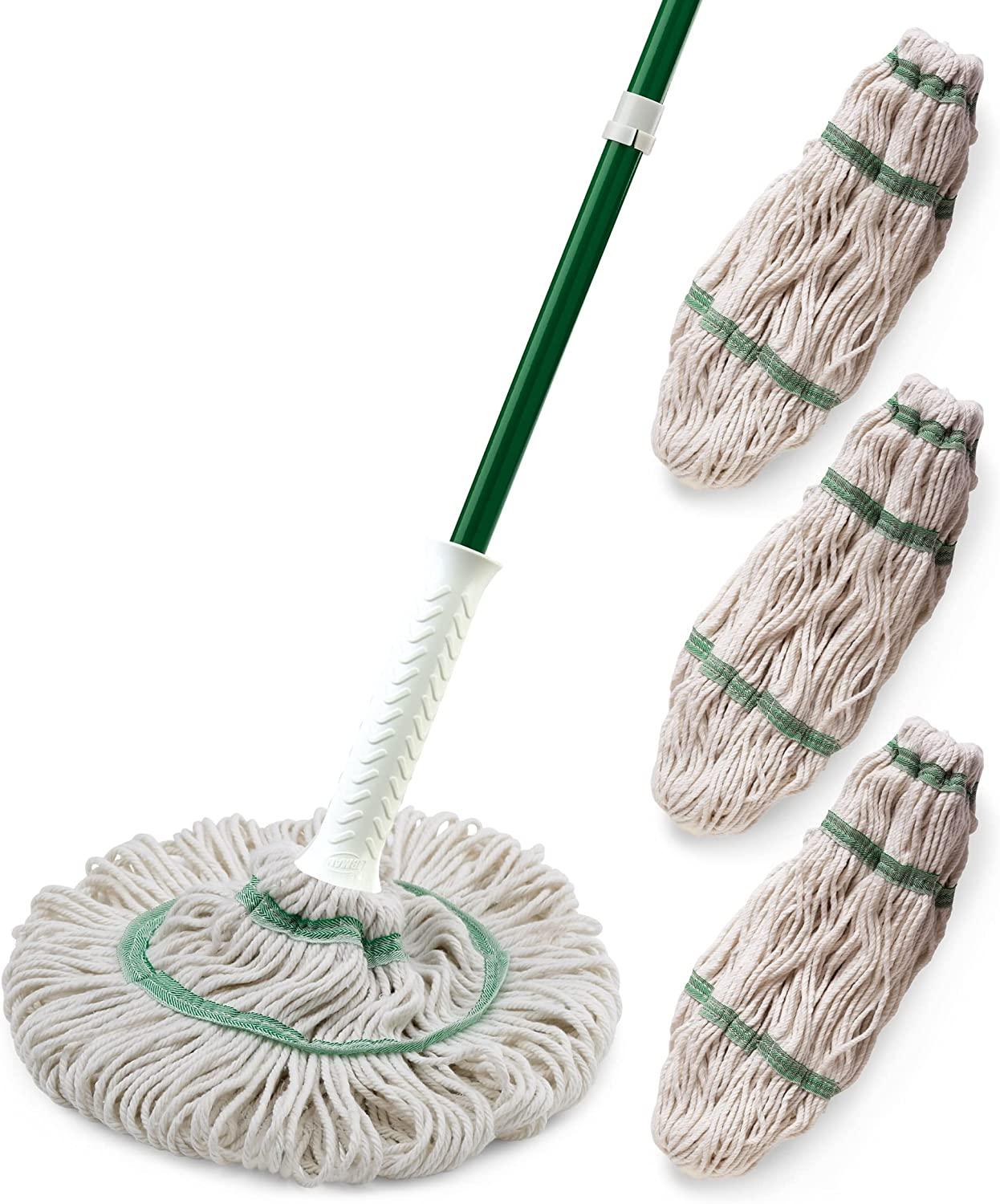 Libman Tornado Mop Plus Refills Kit Twist Mop for Hardwood, Vinyl, Tile, and More. Easy Wringing