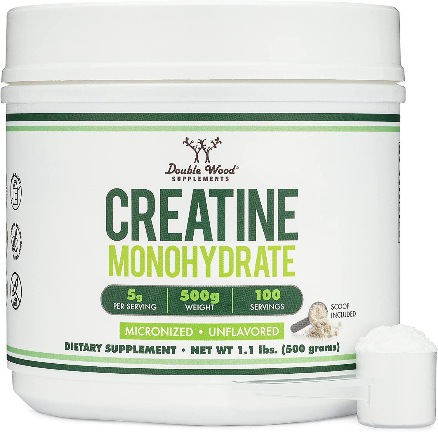Creatine Monohydrate Powder 1.1lbs (100 Servings of 5 Grams Each