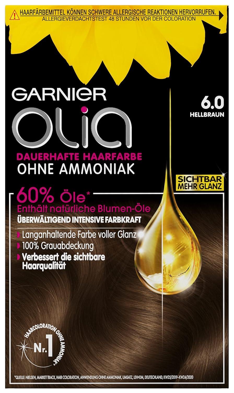 Garnier Olia No. 6.0 Light Brown Permanent Hair Color AmmoniaFree