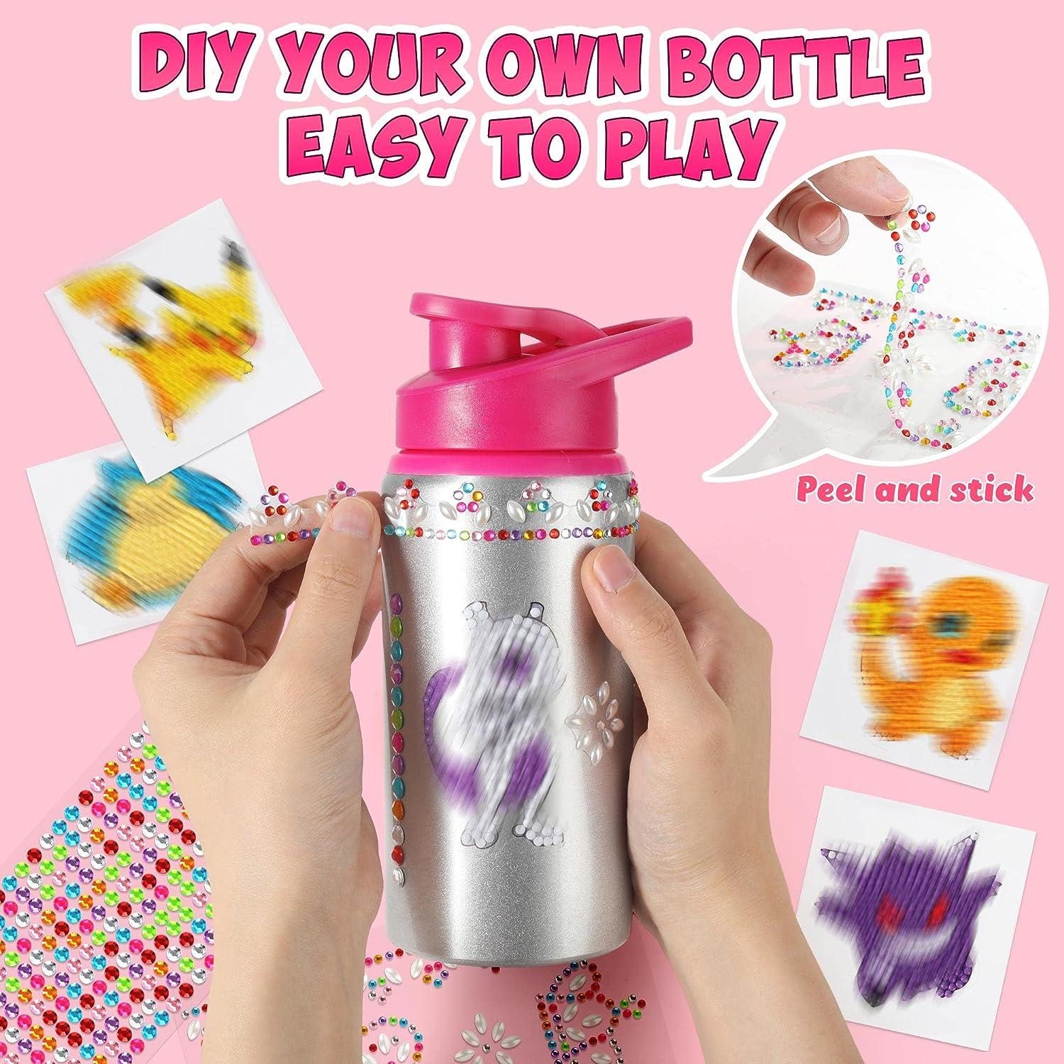  Gift for Girl Decorate Personalize Your Own Water Bottles with  Gem Art Stickers for Girls Kids Craft Kit Birthday & Easter Basket Stuffers  Gifts for Teen Fun DIY Art for Children