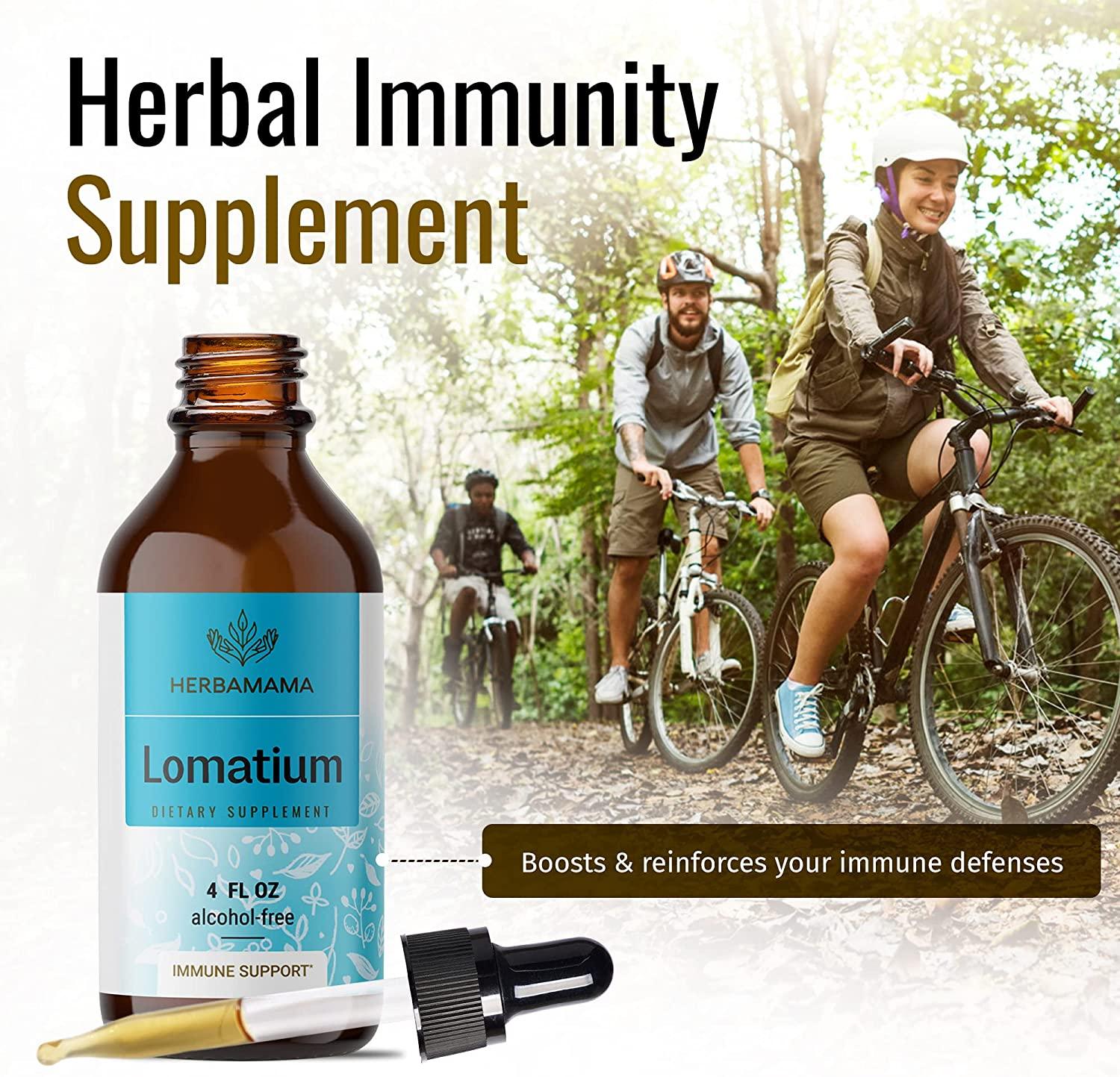 HERBAMAMA Lomatium Liquid Extract Organic Desert Parsley Tincture to