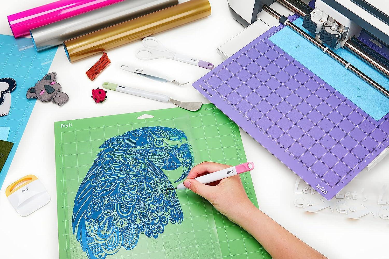 DIYIT Cutting Mat for Cricut Maker 3/Maker/Explore 3/Air 2/Air/One(3 Mats, Lightgrip