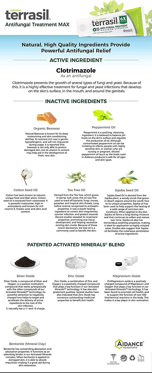 Terrasil Antifungal Treatment Max 50gm 6X Faster Healing Natural