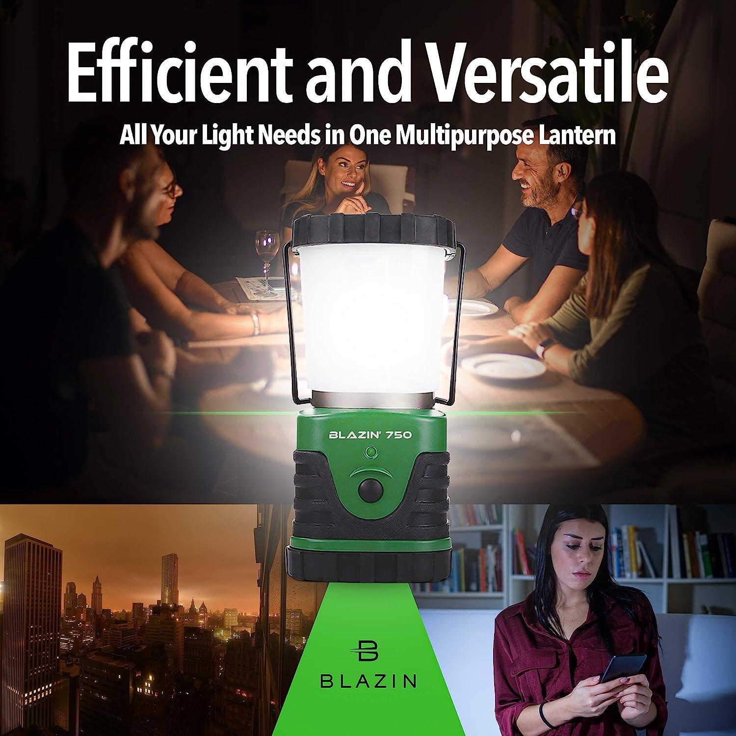 Blazin' Sun 800 | Brightest LED Lanterns Battery Operated | Hurricane and Emergency Storm Light (Frosted)