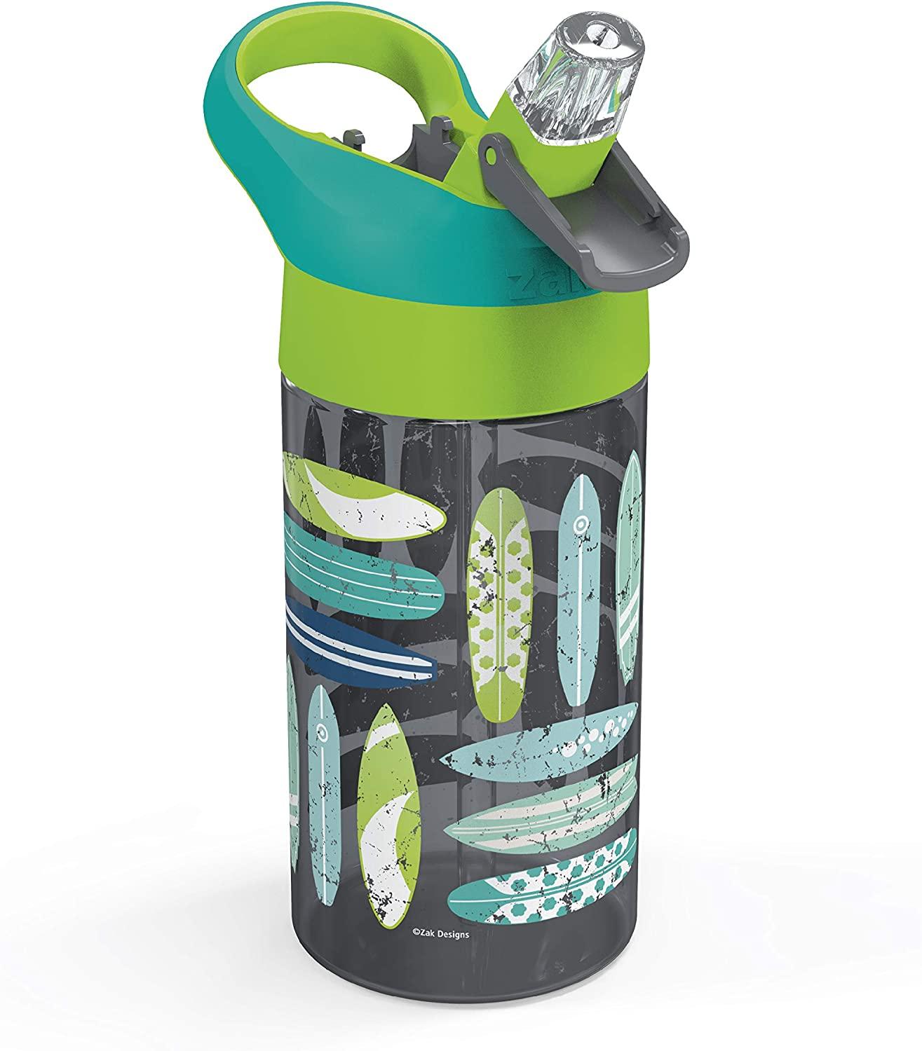 Zak Designs 16oz Riverside Beach Life Kids Water Bottle with Straw and  Built in Carrying Loop