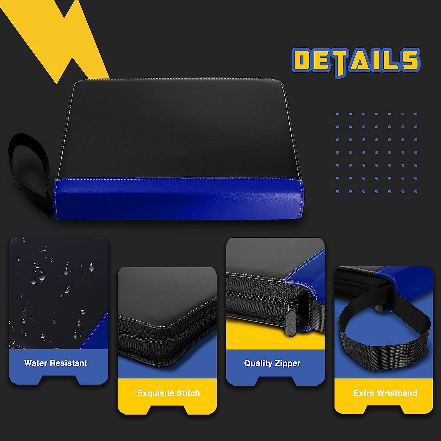 CLOVERCAT Waterproof Trading Card Binder - 720 Double-Sided Pocket Album  for Pokmon, Yugioh, MTG and Other TCG - Expandable Display Holder (Dark  Blue Edge, Black) | Buy Now with Express International Delivery |  GoSupps.com