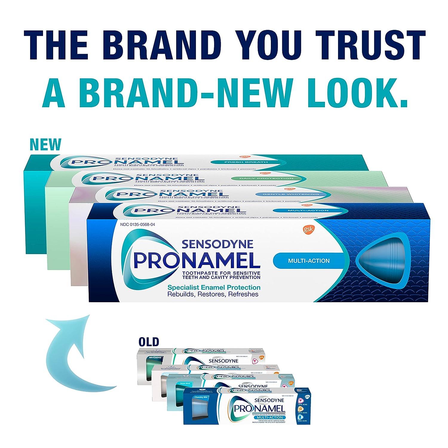 Sensodyne Pronamel Fresh Breath Enamel Toothpaste for Sensitive Teeth and Cavity Protection