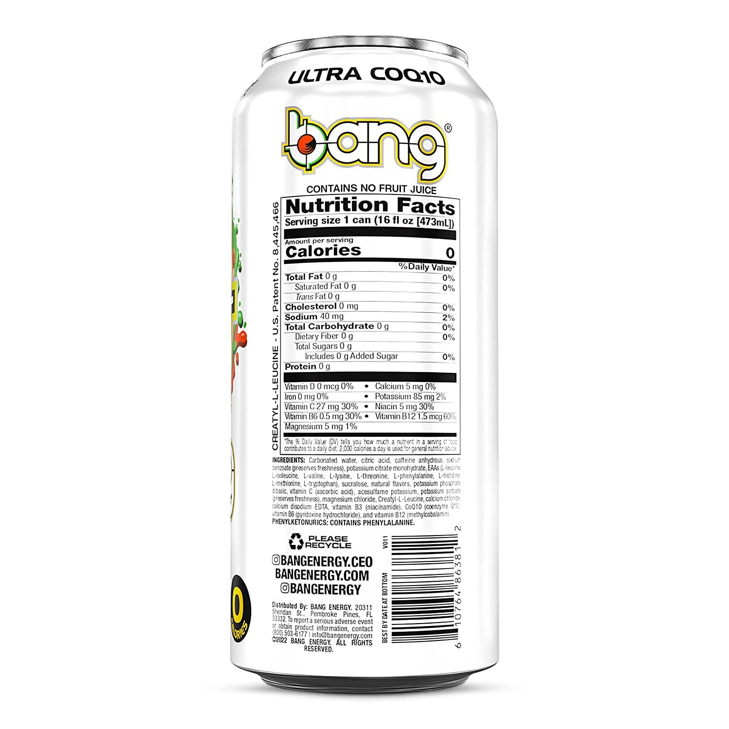 Bang Energy Peach Mango SugarFree Energy Drink 16oz (Pack of 12) Buy
