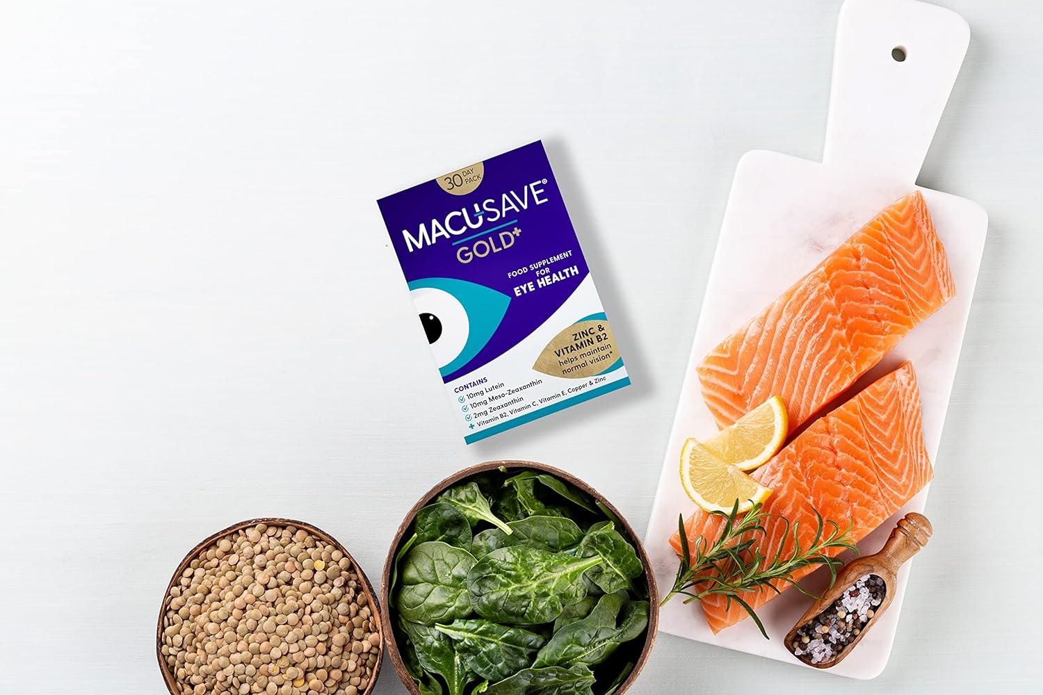 MacuSAVE Gold+ Food Supplement with MesoZeaxanthin/Lutein and