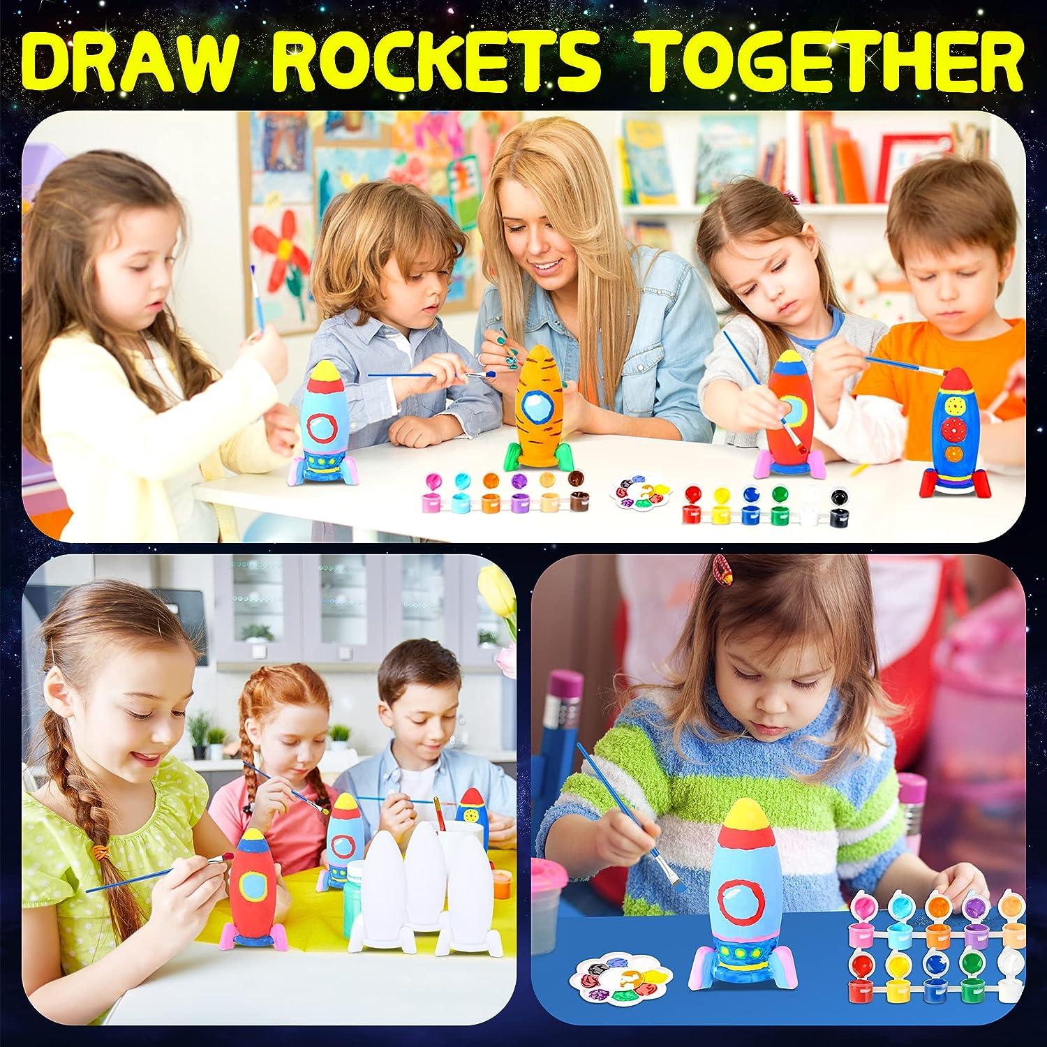 Paint Your Own Rocket Lamp Craft Kit, Arts & Crafts Kit for Kids Ages –  WoodArtSupply