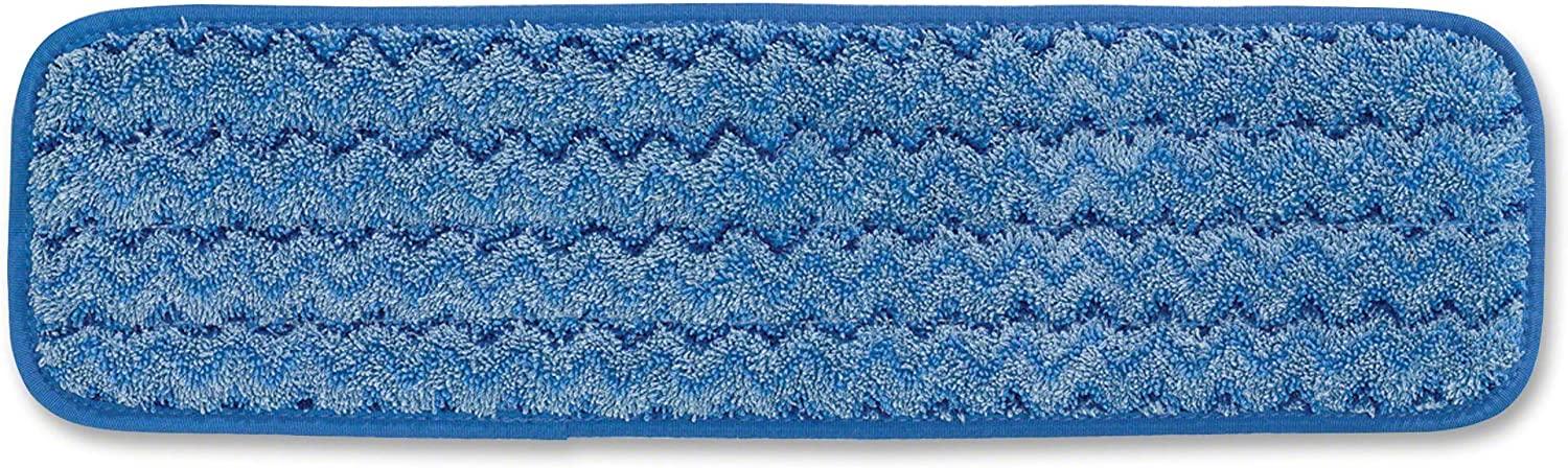  Rubbermaid Commercial FGQ41000BL00 Q410 HYGEN Microfiber Room  Mop Pad, Damp, Single-Sided, 18-Inch, Blue (Pack of 3) : Health & Household
