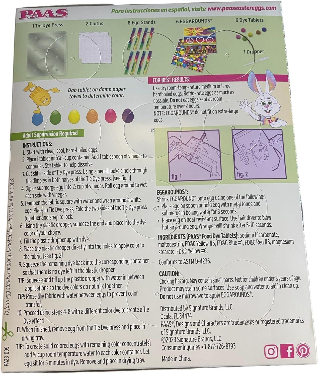 PAAS Tie Dye Egg Decorating and Dye Kit