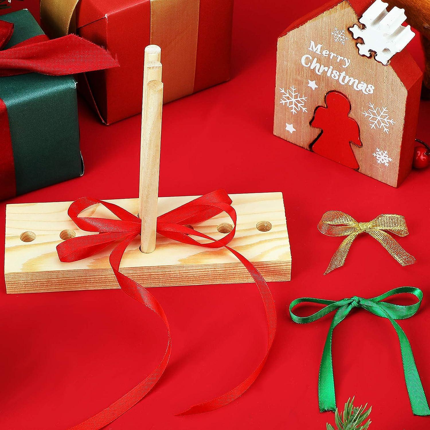 Wooden Ribbon Bow Maker DIY Bowknots Tutorial Birthday Wedding Valentine  Christmas Holiday Gifts Wrapping Wreath Brim Decorative Bowknots Making Tool  