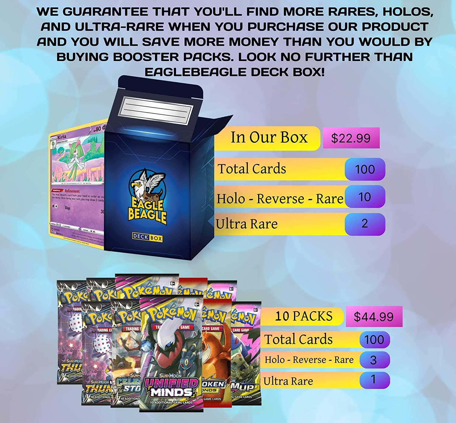 EagleBeagle Ultra Rare Card Bundle Collection | 100 Cards Total with 10 Holo Rare Cards | Guaranteed 2 Ultra Rare Legendary V VMAX or VSTAR | Includes EagleBeagle Deck Box | Buy EagleBeagle Ultra Rare Card Bundle Collection | 100 Cards Total with 10 Holo Rare Cards | Guaranteed 2 Ultra Rare Legendary V VMAX or VSTAR | Includes EagleBeagle Deck Box | Buy