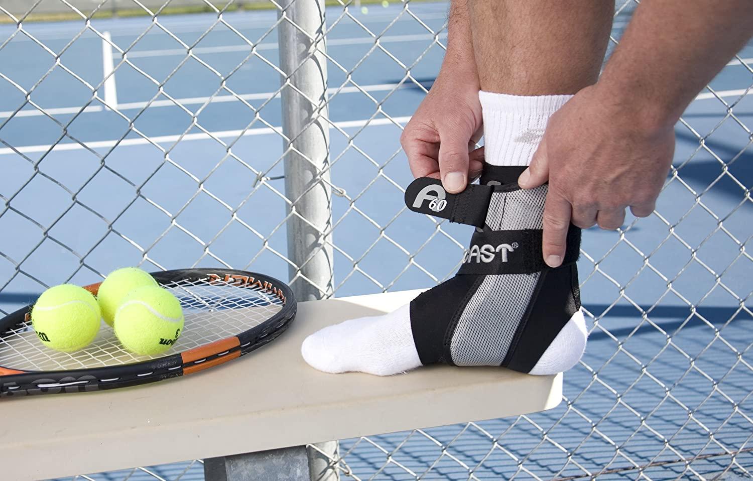 Aircast A60 Ankle Support Brace Black, Small (Men's 47 / Women's 58.5), Right Foot Pack of 1