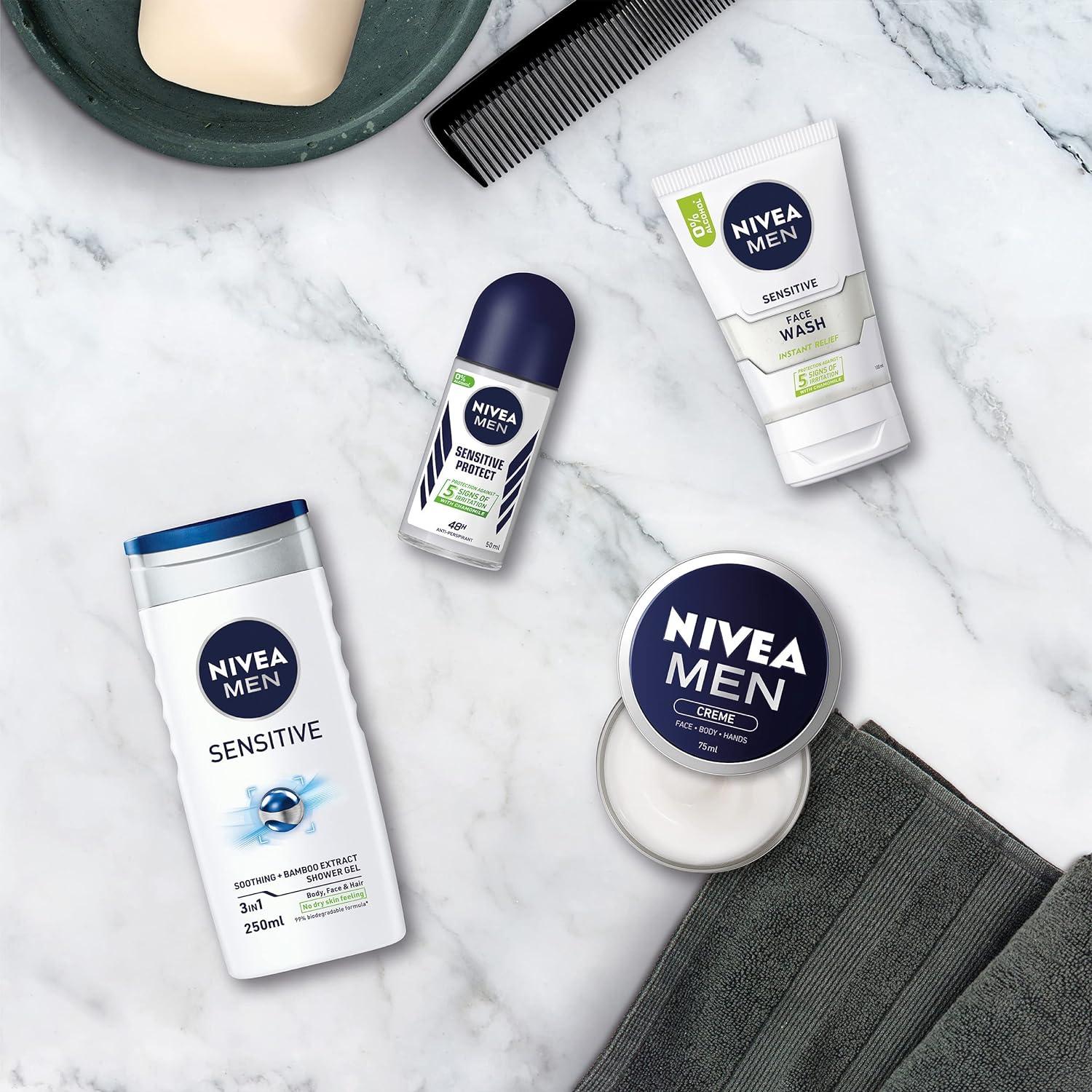 NIVEA MEN Set To Go Wash Kit Gift Set (5 Pieces) Men's Gift Set