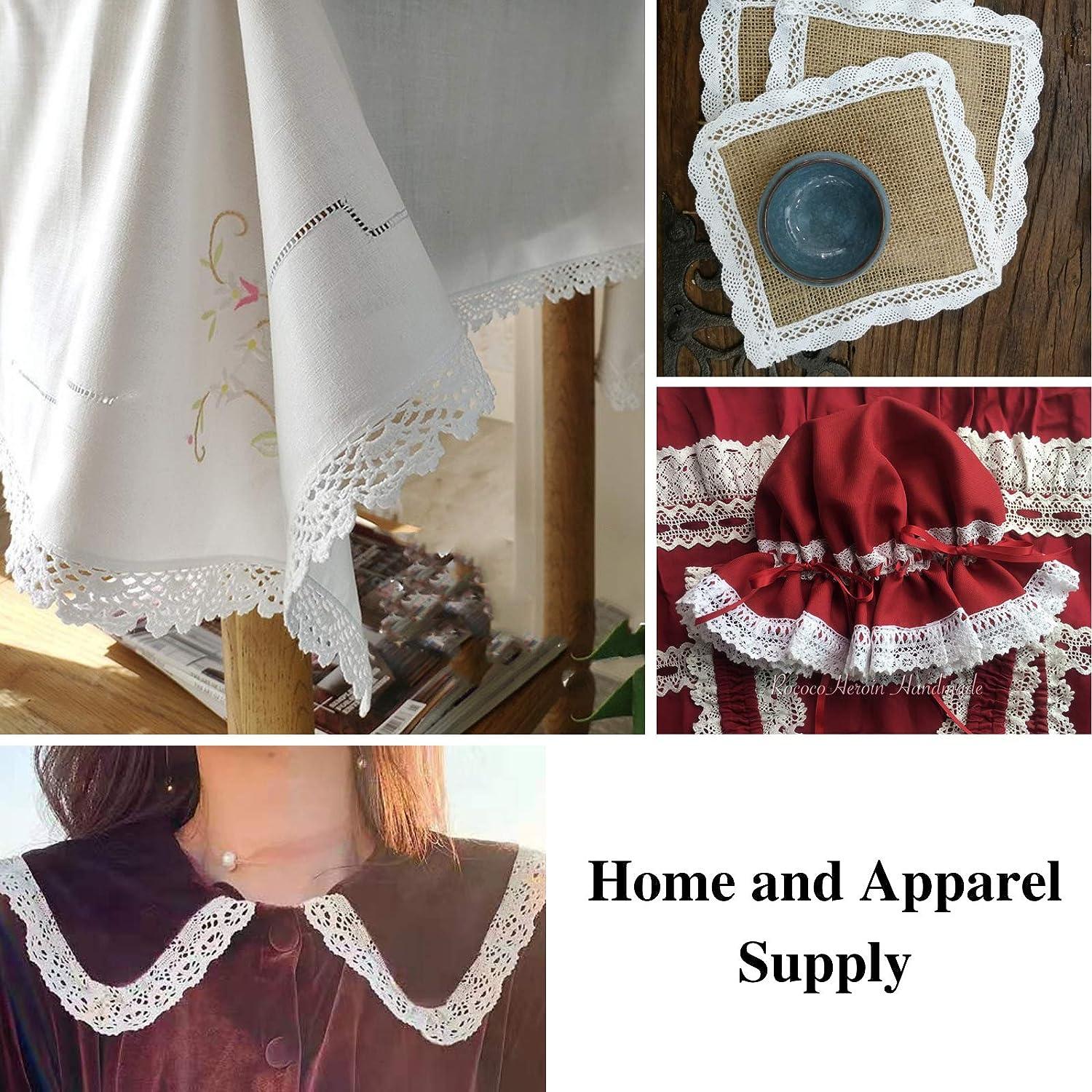 Lace Ribbon Cotton Crochet Lace Trim White Sewing Lace Ribbon by