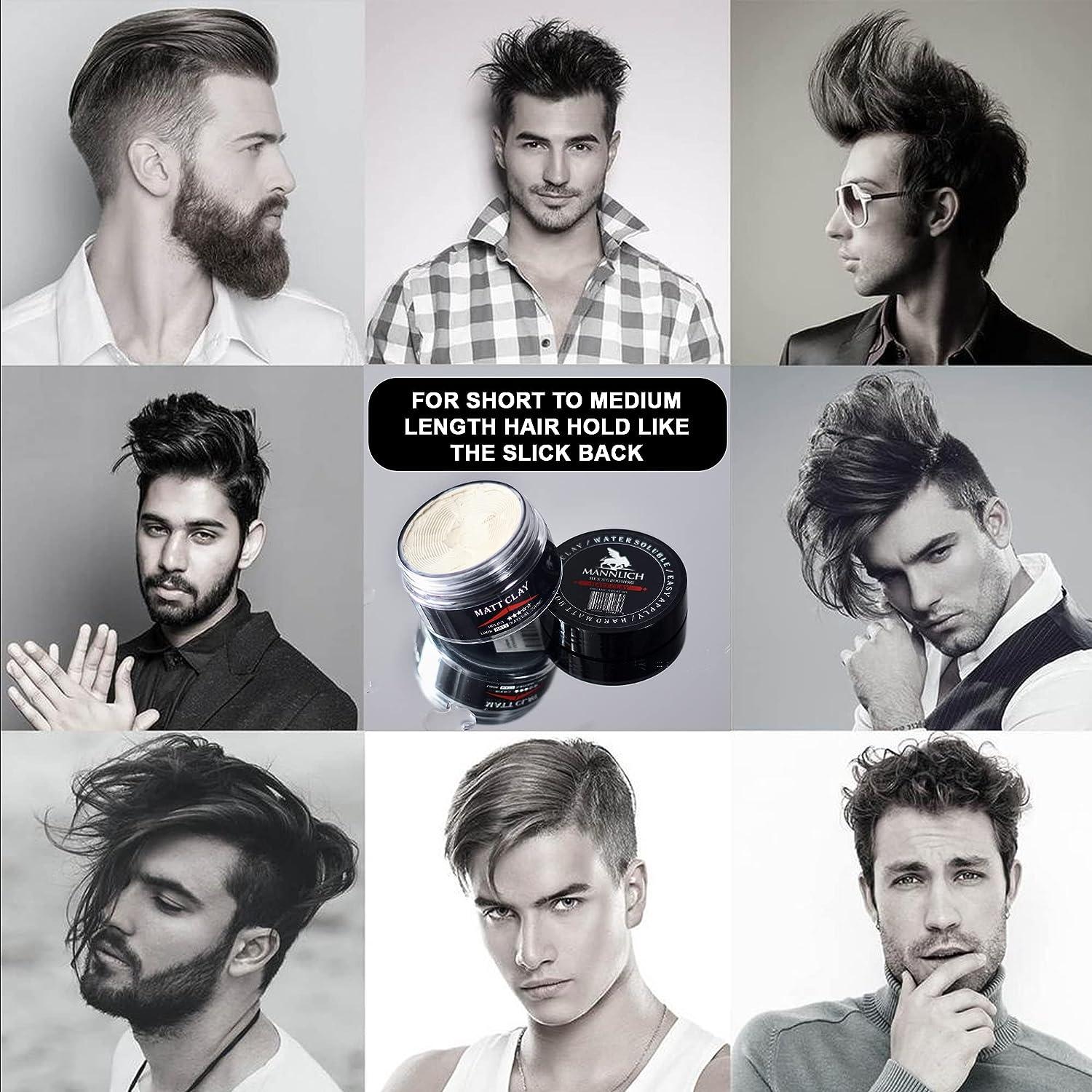 MANNLICH Hair Styling Clay Cream Paste Pomade for Men Long