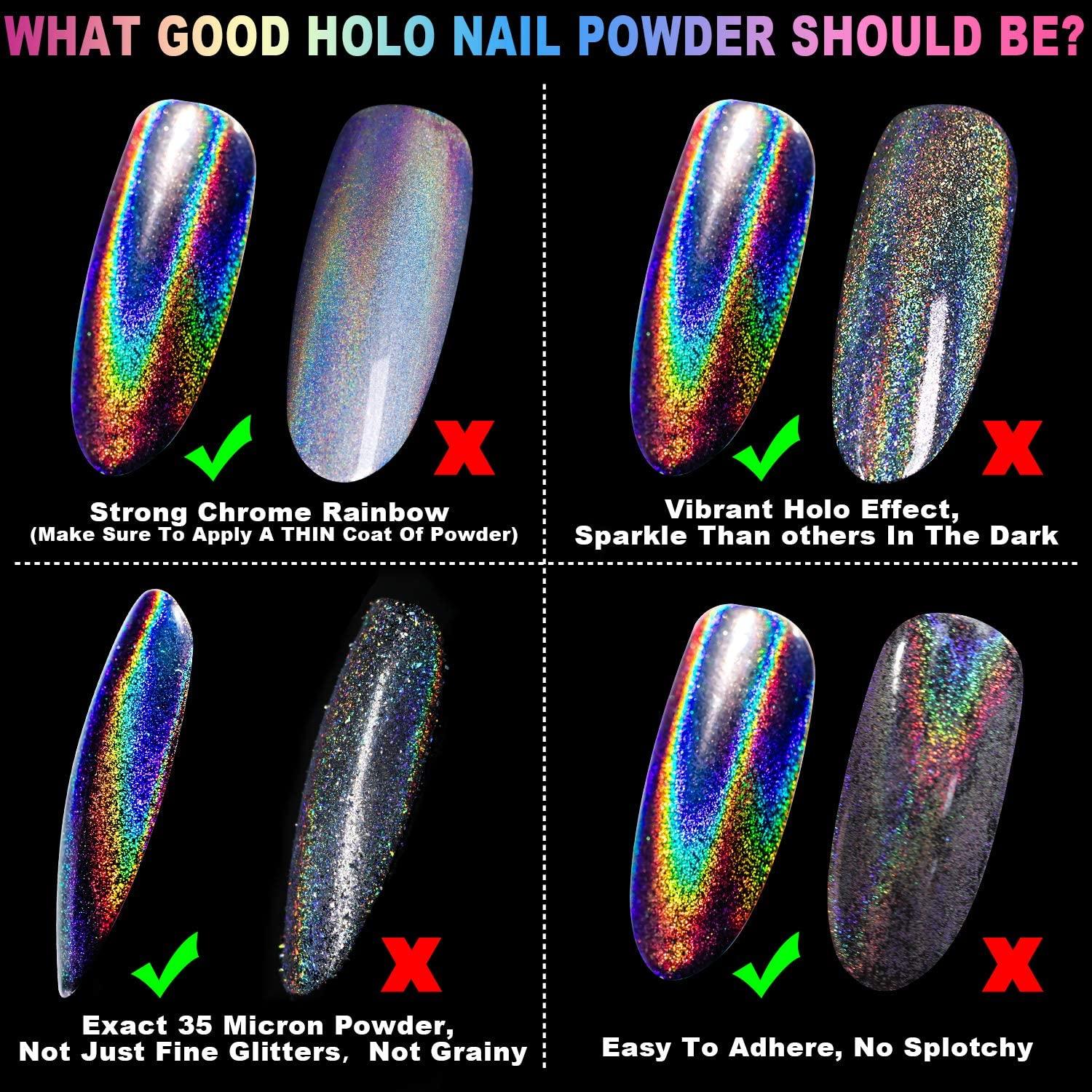 Holographic nail shop powder