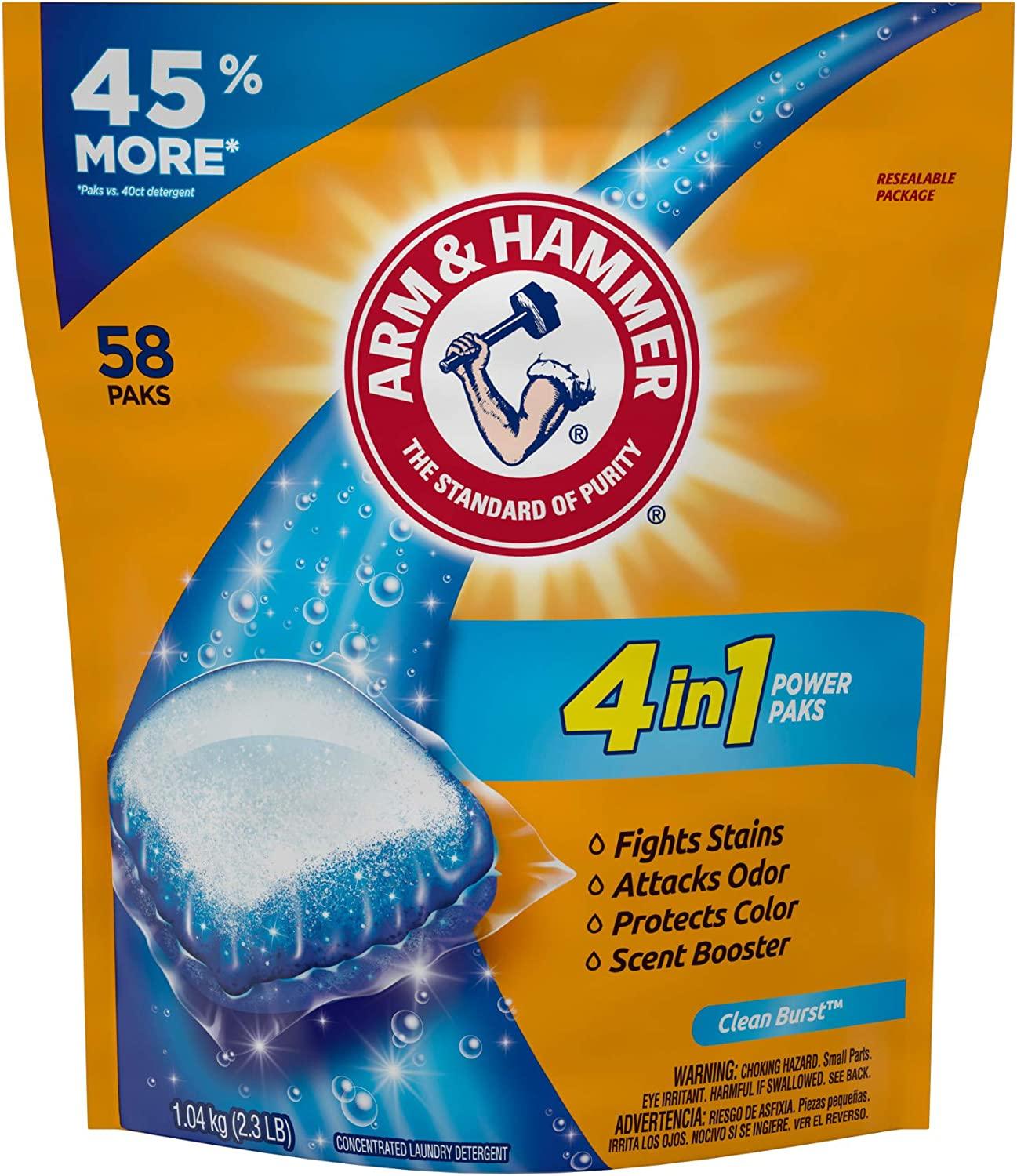 ARM & HAMMER 4-in-1 Clean Burst Laundry Detergent Power Paks - Thumbnail 3