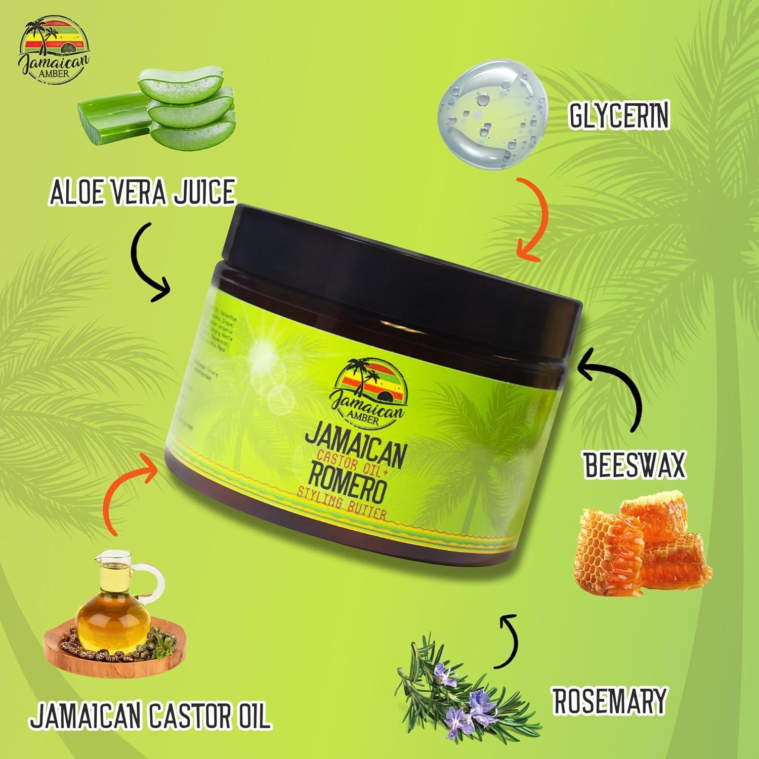 Jamaican Amber Rosmarin Hair Styling Gel - 12 fl oz - Nourishing Castor Oil  Formula for Stronger Hair & Promotes Growth | Buy Now with Express  International Delivery | GoSupps.com