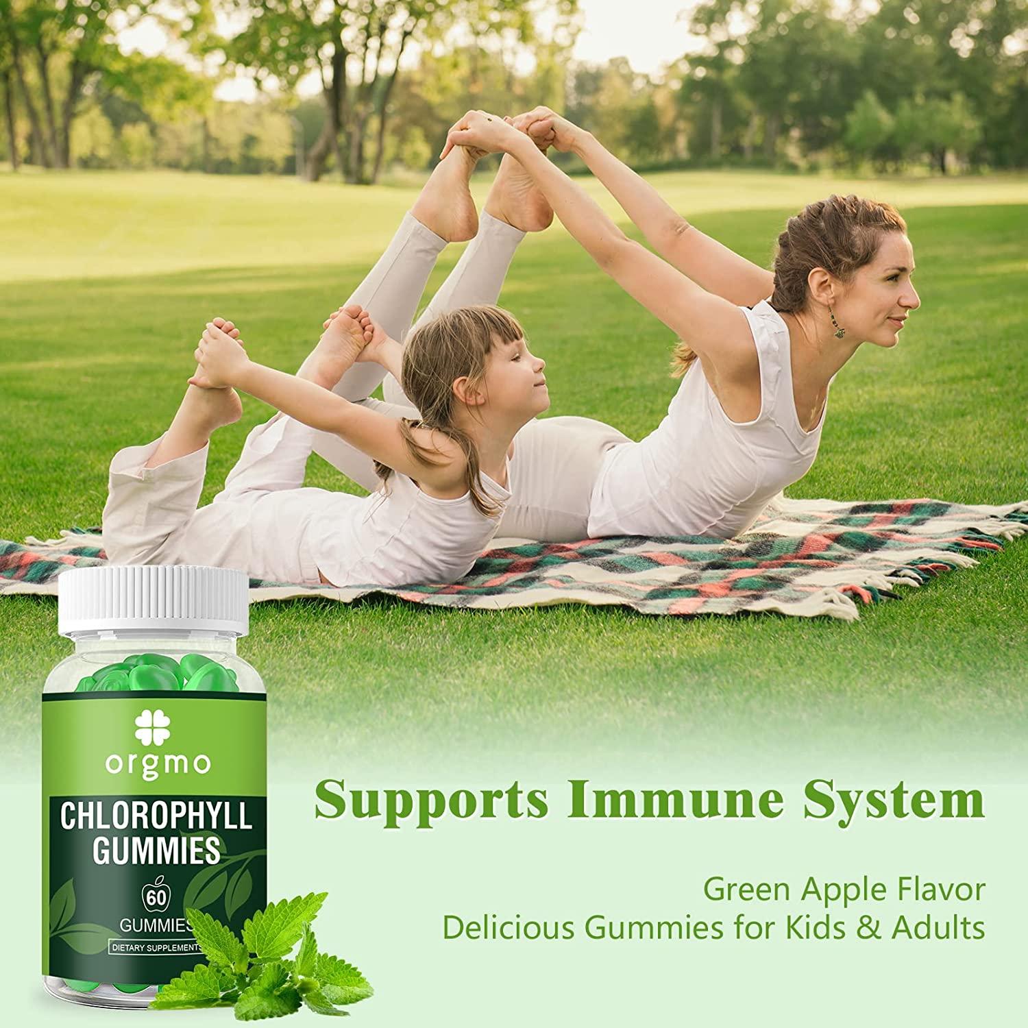 Chlorophyll Gummies Sugar Free with Unfiltered ACV & Vitamin D Energy