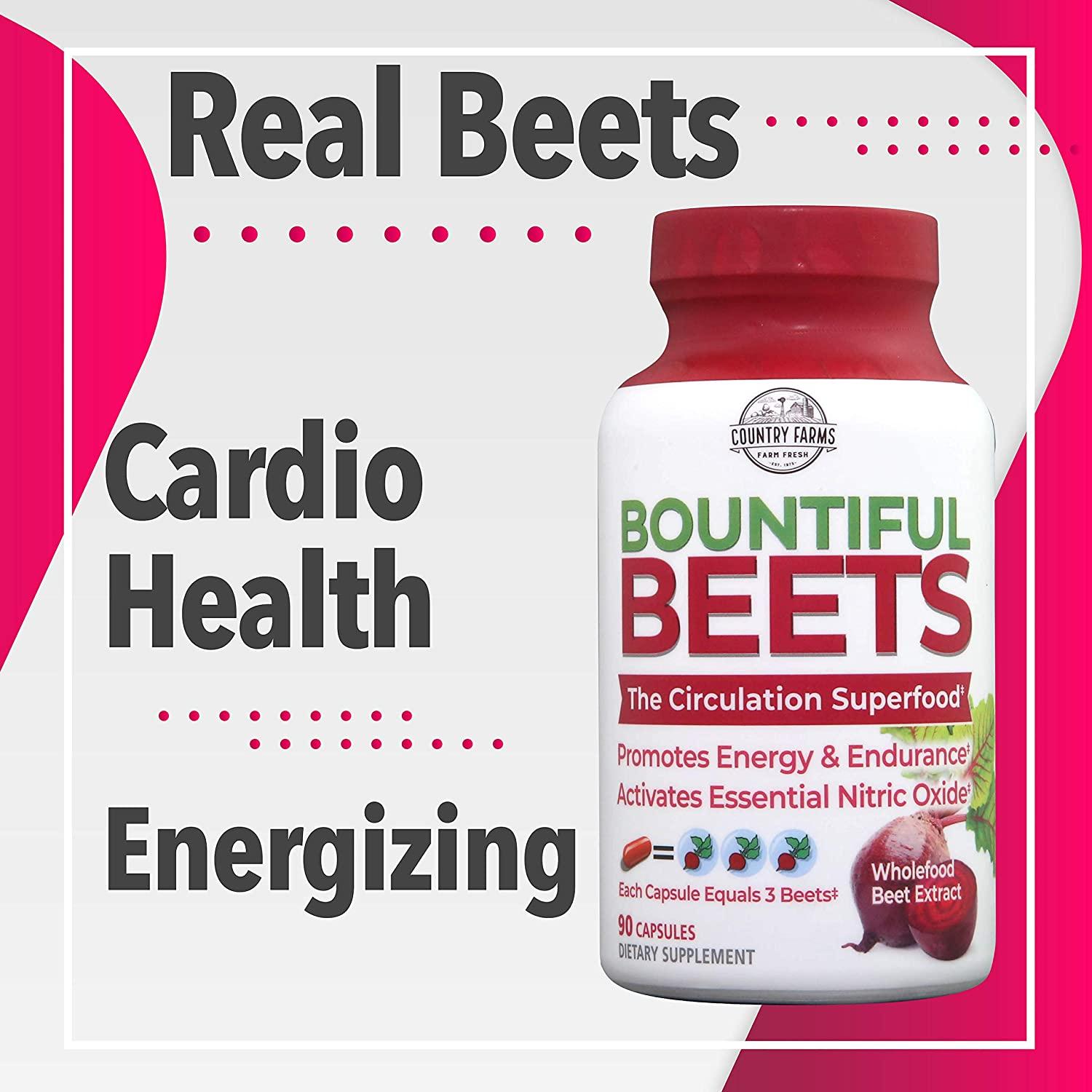 Country Farms Bountiful Beets Root Capsules, Wholefood Beet Extract