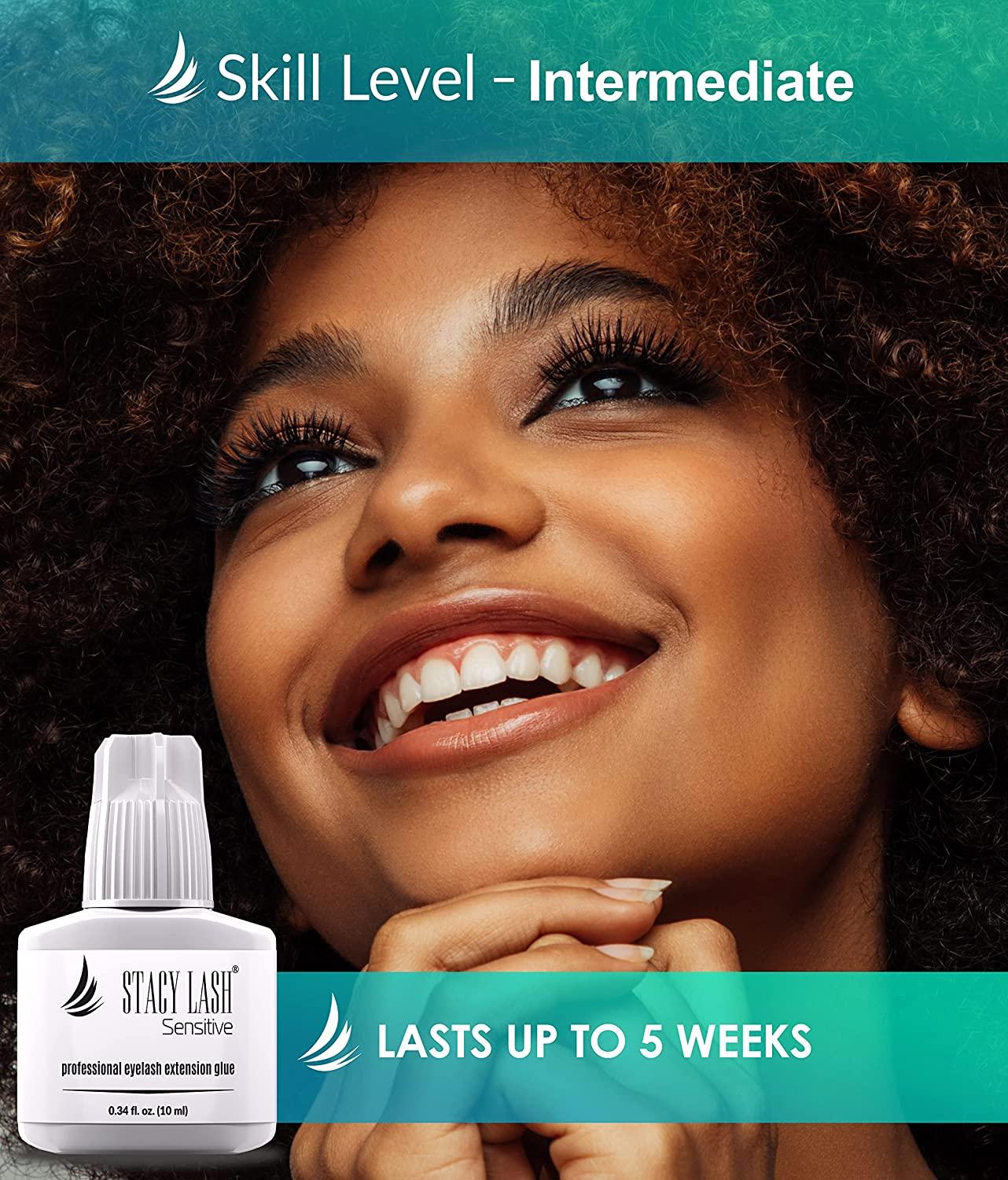 Sensitive Eyelash Extension Glue Stacy Lash (0.34 fl.oz / 10 ml) / Low