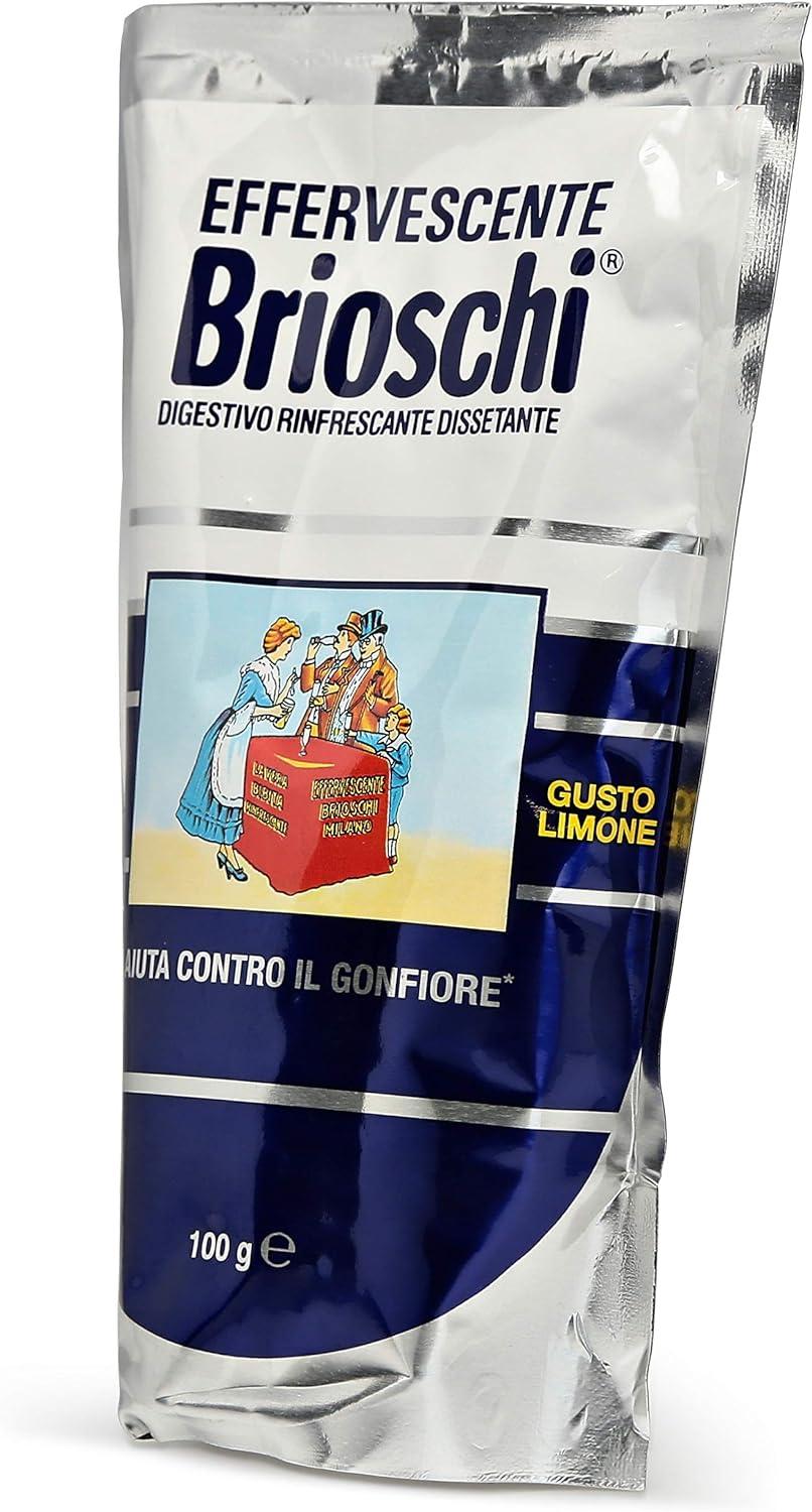Brioschi Digestivo Effervescent Antacid Lemon 100g Bag Italian Import