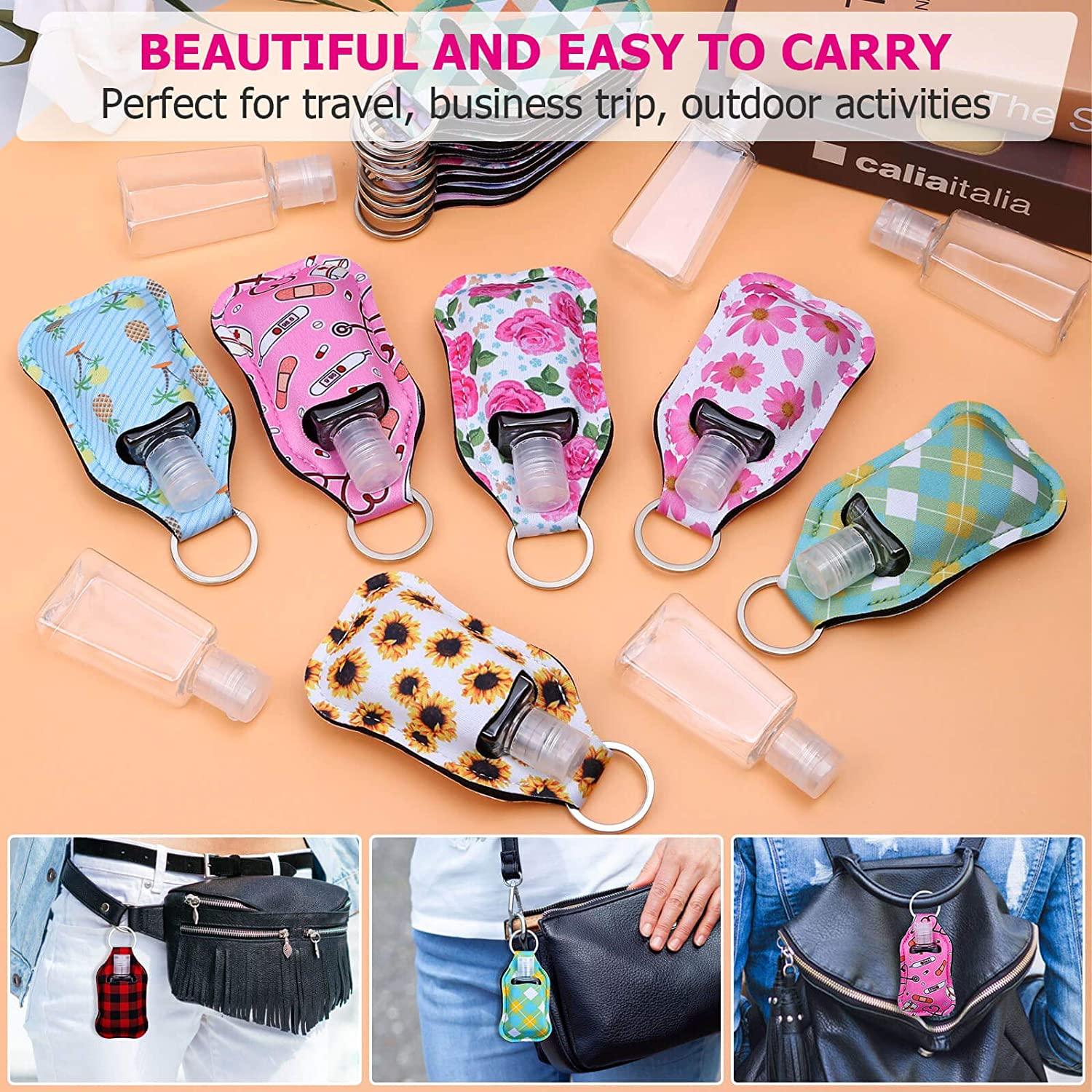 Hand Sanitizer Holders Caffox 50pcs Empty Travel Size Bottle
