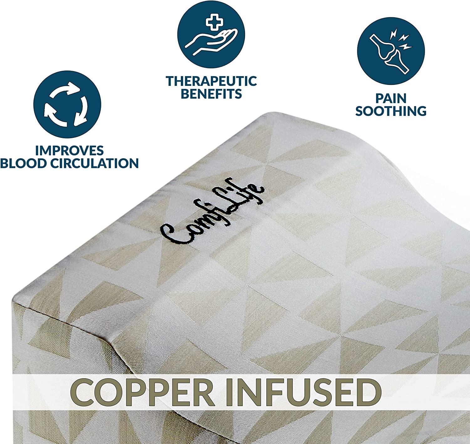 Replacement Cover for ComfiLife Knee Pillow Copper Infused 10" x 8" x 6.3"