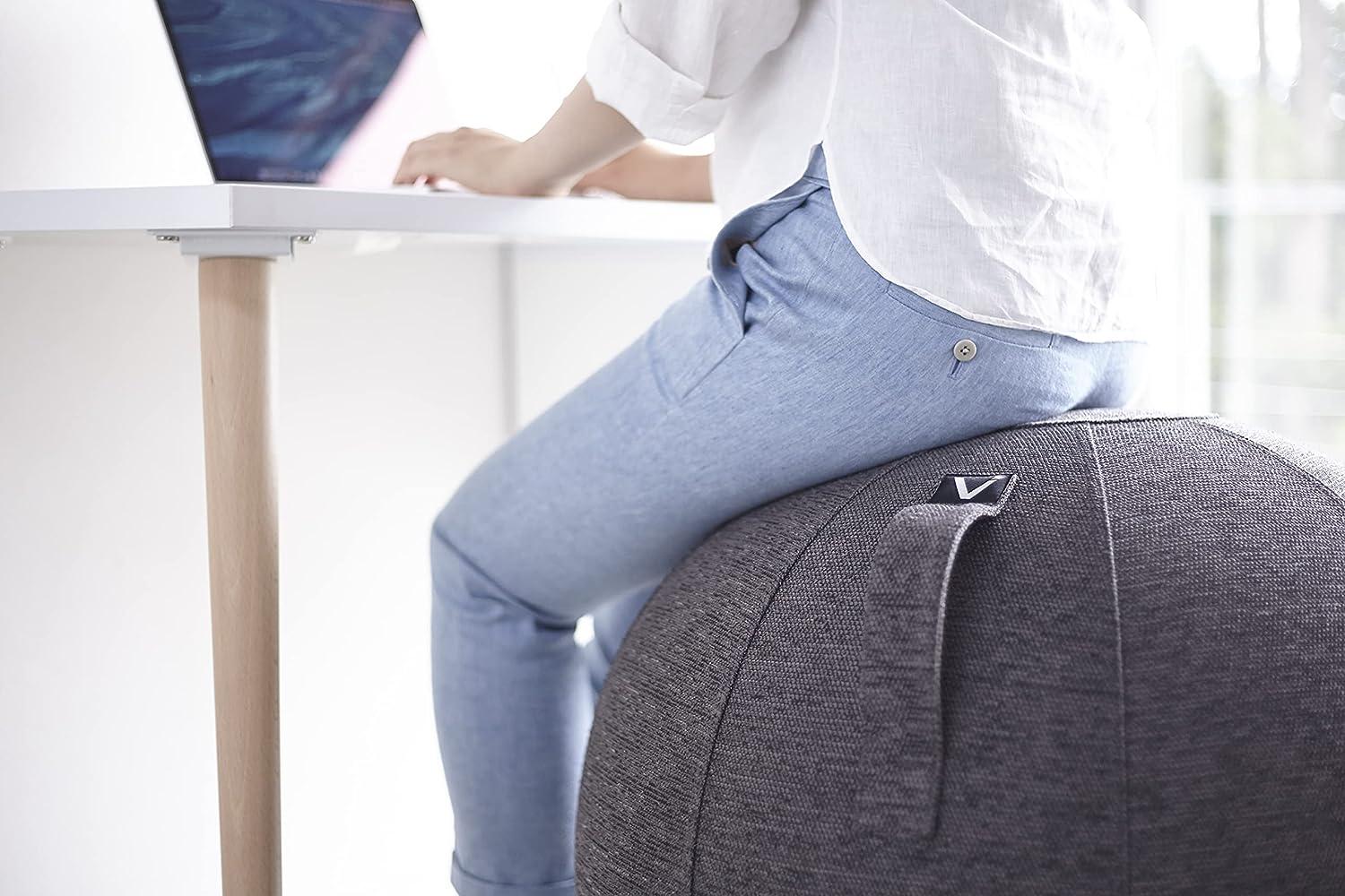 Silla De Pelota Ergonómica Vivora Luno, Fieltro, 56-61 Cm Antracita | Envío gratis