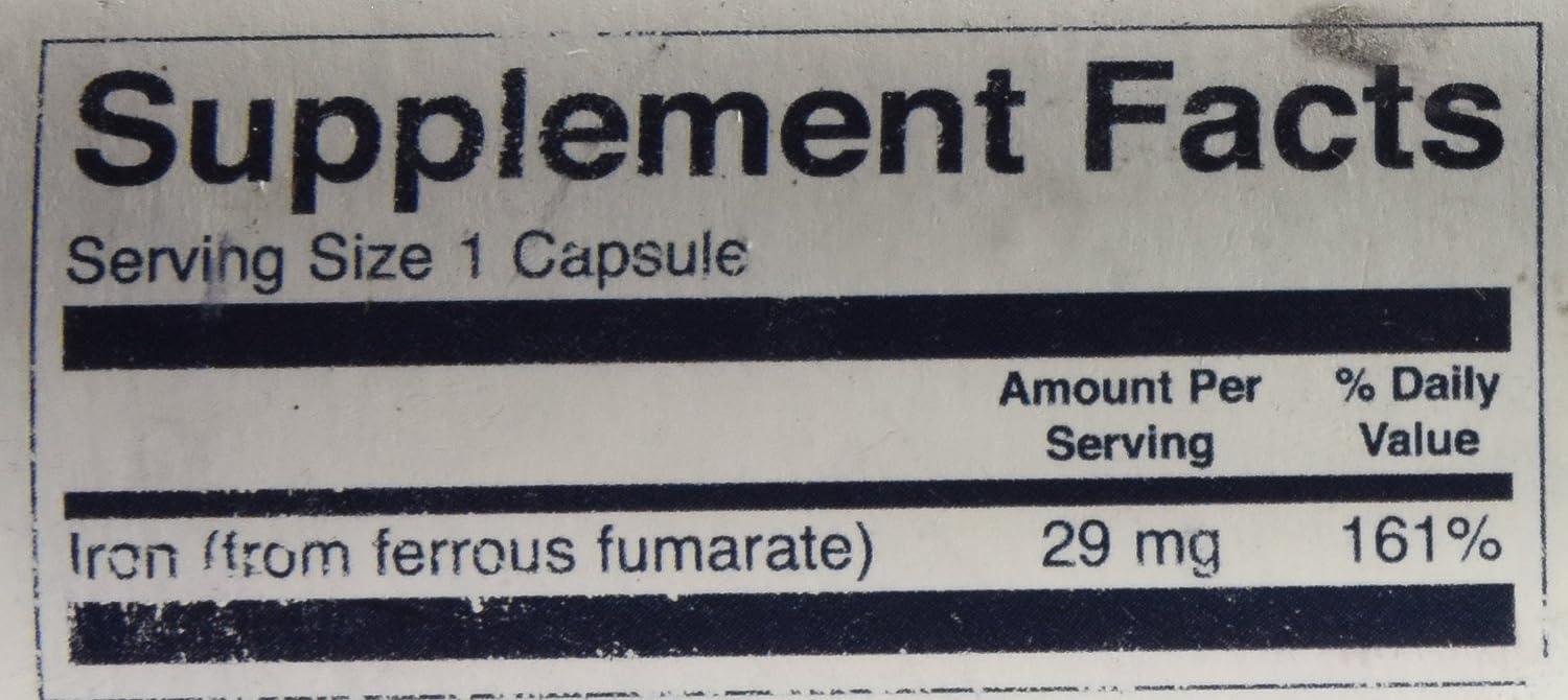 Swanson Blackstrap Molasses Elemental Iron (Ferrous Fumarate) 29 mg 120