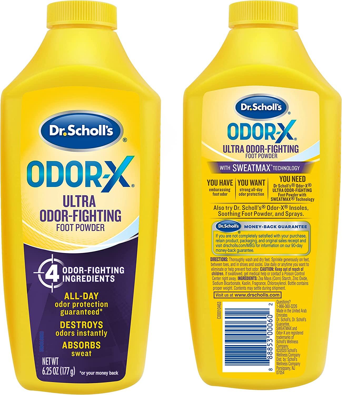 Scholl's Odor-Fighting X Foot Powder Yellow oz (Pack of