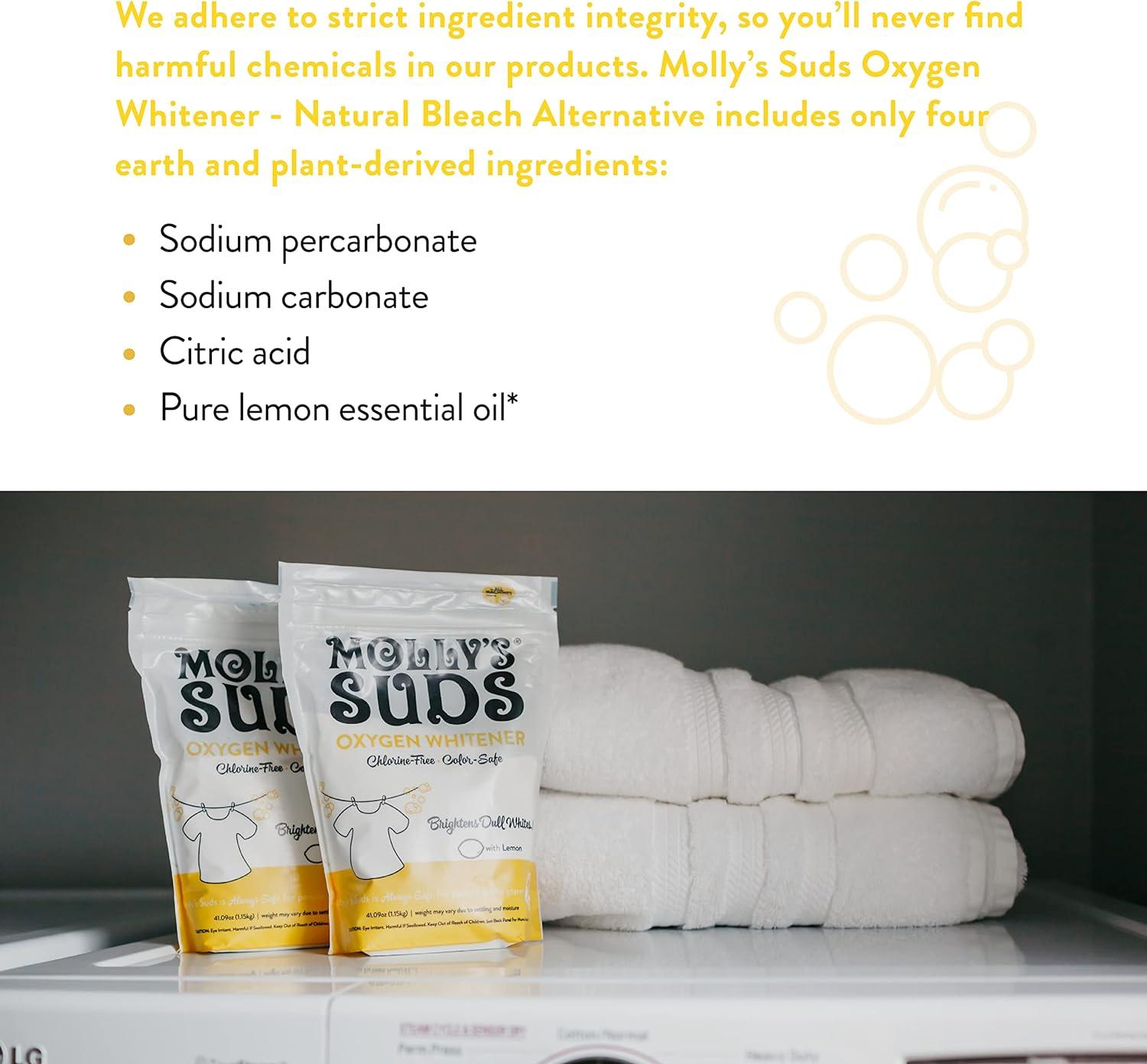  Molly's Suds Natural Laundry Stain Remover Spray, Gentle Yet  Powerful, Great for Baby & Pet Stains, Earth Derived Ingredients