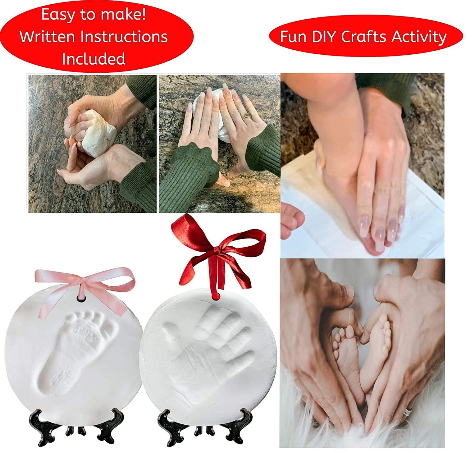 Baby Handprint Kit Footprint Ornament Keepsake (Newborn Bundle) 2