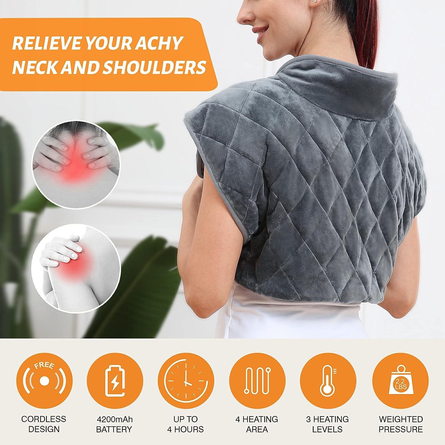 Vofuoti Cordless Heating Pad for Neck and Shoulders Weighted Heating