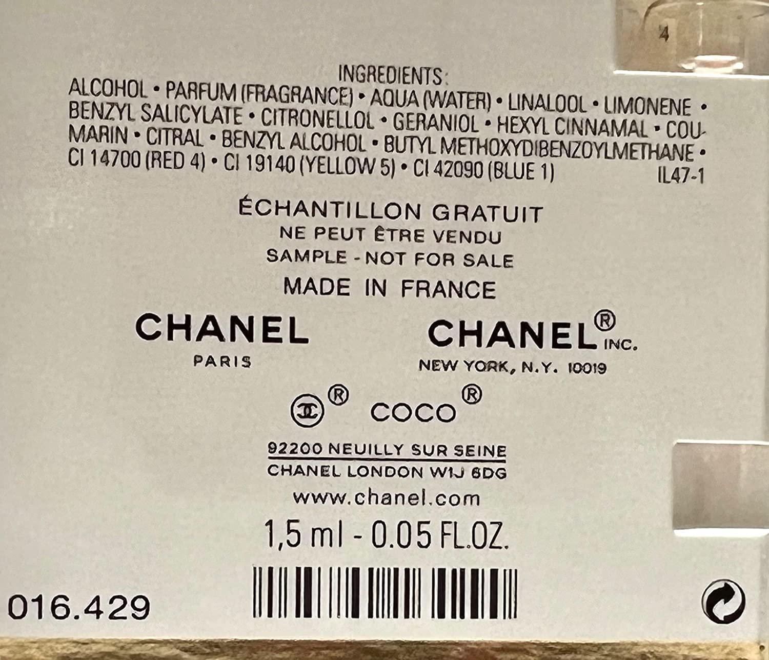coco mademoiselle chanel perfume samples
