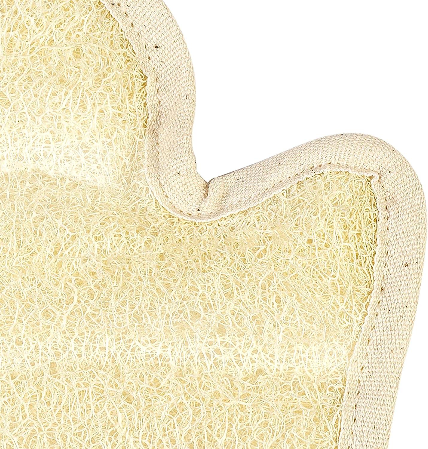 Lionesse Premium Exfoliating Loofah Glove Pad Natural Turkish Shower